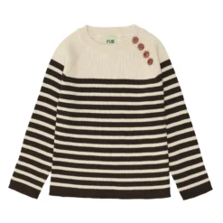 FUB Beige & Brown Jumper - 6 years