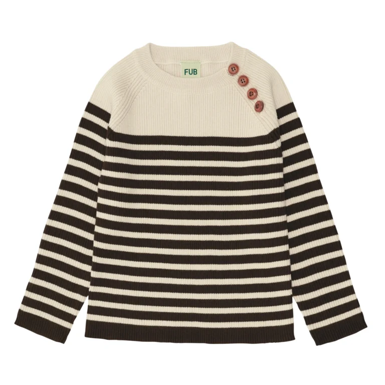 FUB Beige & Brown Jumper - 6 years