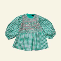 BONJOUR Green & Pink Blouse - 4 years