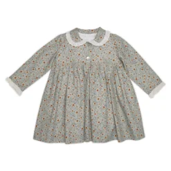LUCA & LUCA Blue & Brown Dress - 3 years