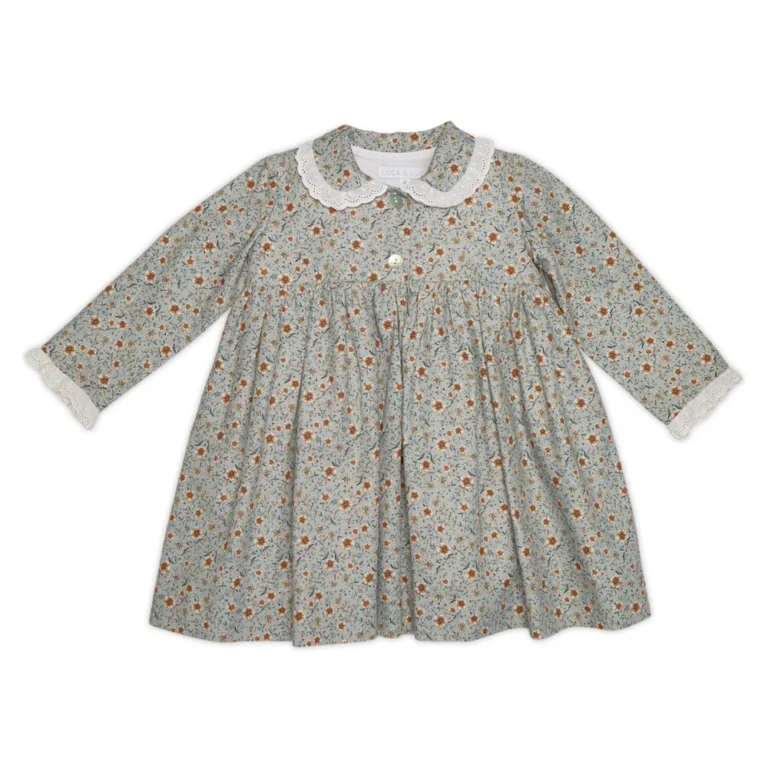LUCA & LUCA Blue & Brown Dress - 3 years
