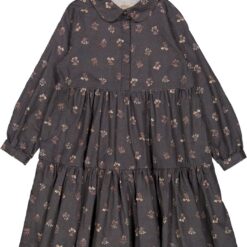 WHEAT Black & Burgandy Dress - 3 years