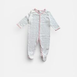 CHATEAU DE SABLE White & Pink Pyjamas - 12 months