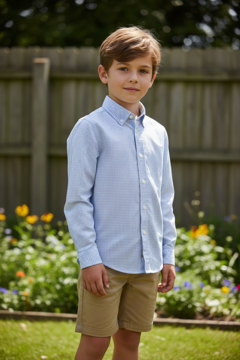KNOT Blue & White Shirt - 6 years