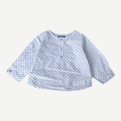 JACADI White & Blue Shirt - 12 months