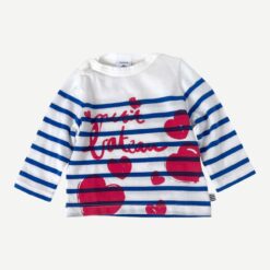 PETIT BATEAU White & Red Tshirt - 3 months