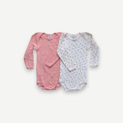 PETIT BATEAU Pink Bodysuit & Pack Of 2 - 12 months