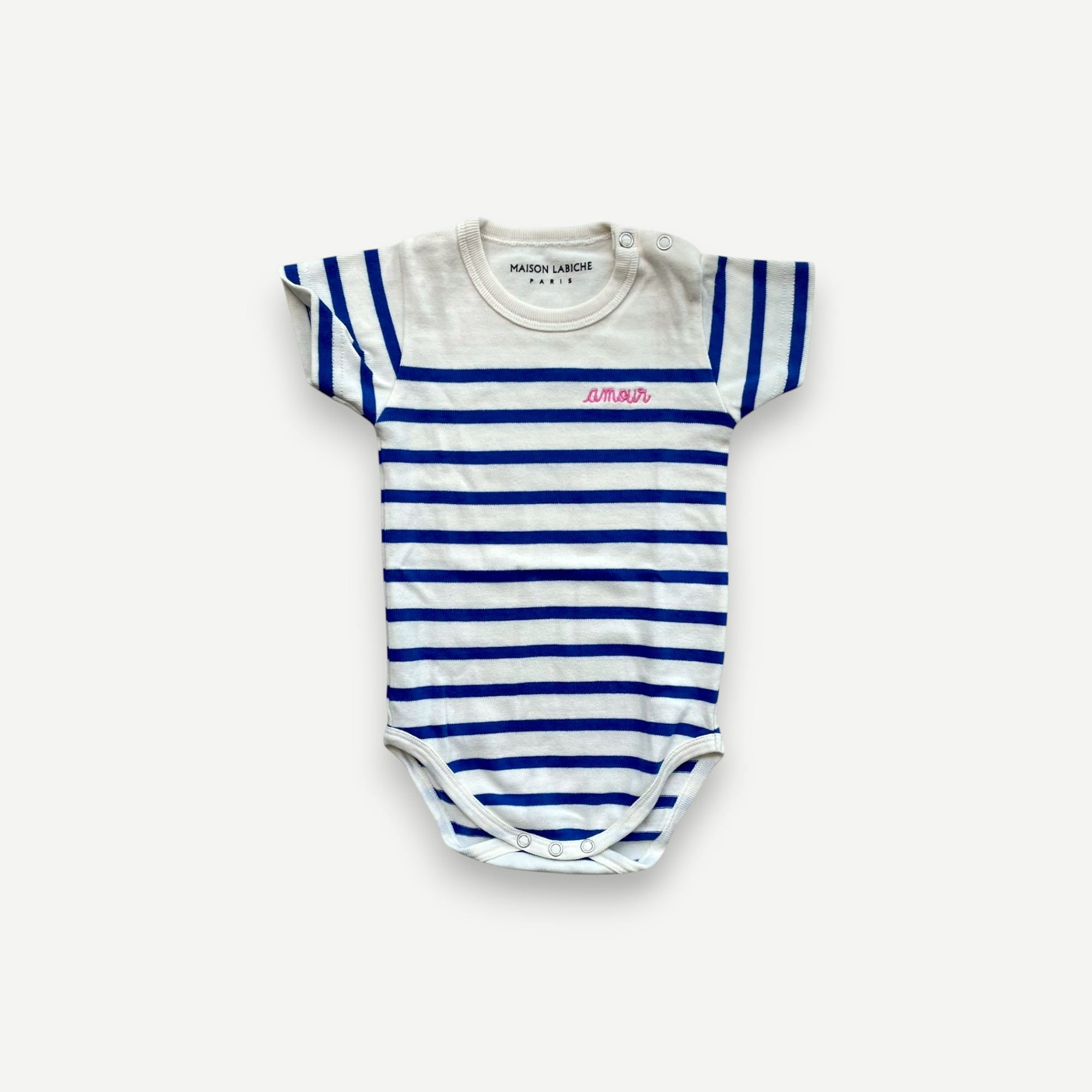 MAISON LABICHE Off-white & Blue Romper - 6 months/9 months/12 months