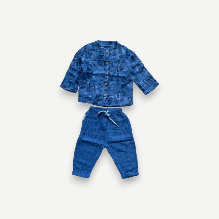PETIT BEGUIN Blue Set - 9 months
