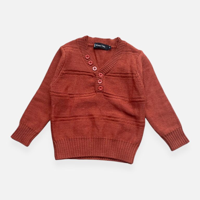 WINTER TIME Brick Red Jumper - 4 years
