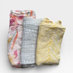 ADEN+ANAIS Yellow, Beige & White Swaddle & Pack Of 3 - TU