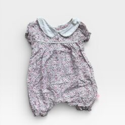 BLOOM Pink & White Romper - 3 months