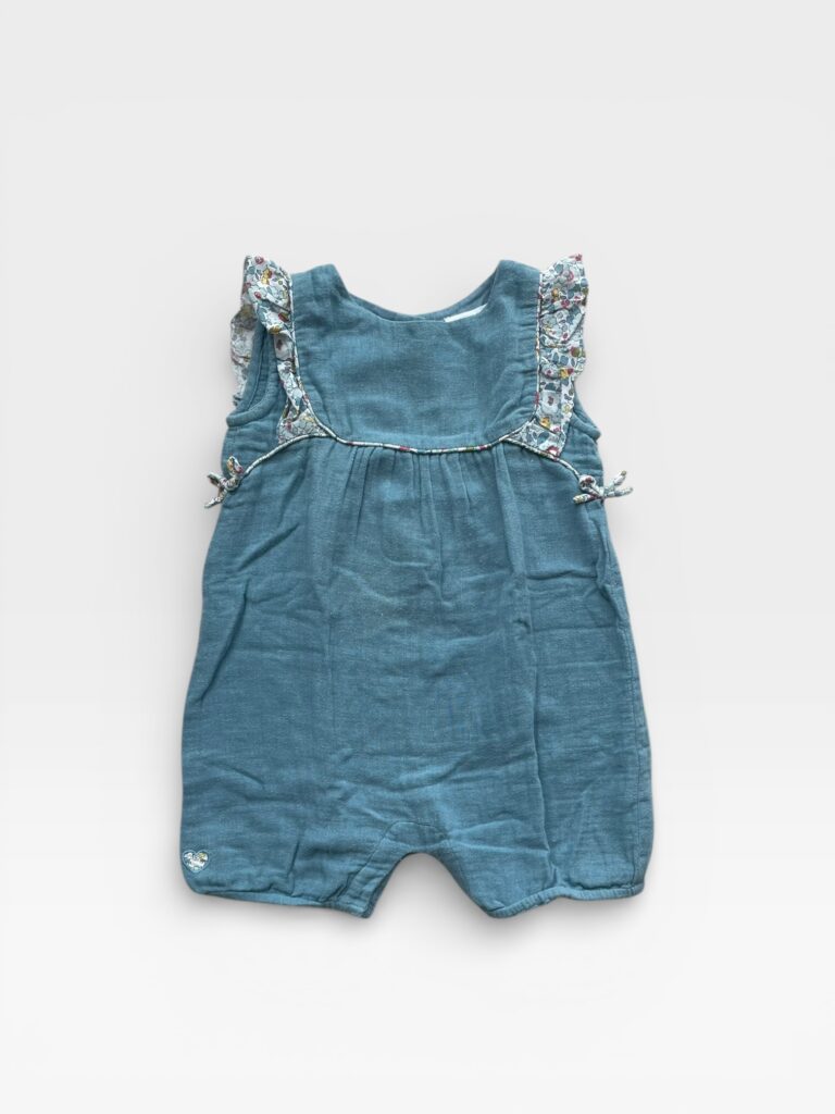 CHATEAU DE SABLE Blue Romper - 12 months