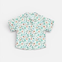 CHATEAU DE SABLE Green & White Shirt - 4 years