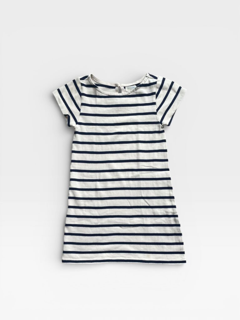 CREWCUTS Beige & Blue Dress - 4 years/5 years