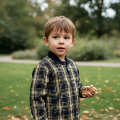 FRED PERRY Black & Beige Jacket - 3 years/4 years