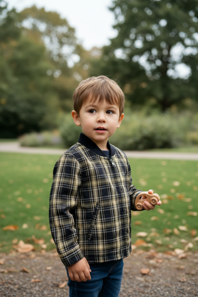 FRED PERRY Black & Beige Jacket - 3 years/4 years