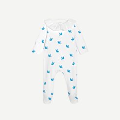 JACADI White & Blue Pyjamas - 3 months