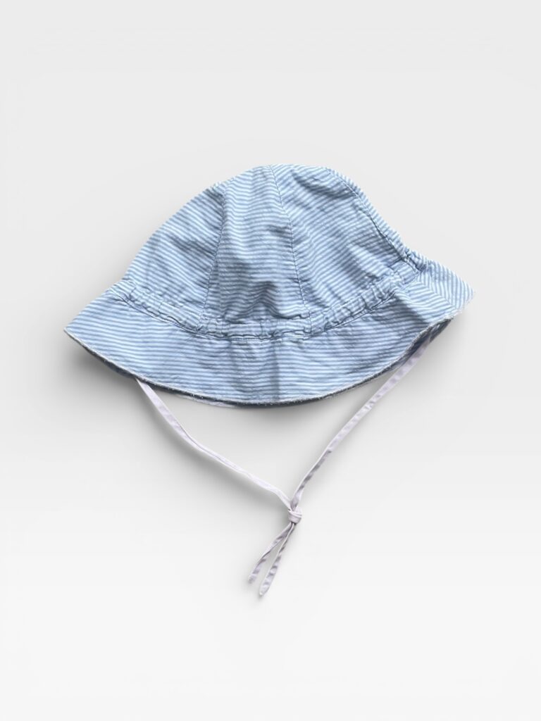 JACADI Blue & White Hat - 3 months/6 months