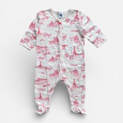 PETIT BATEAU White & Pink Pyjamas - 12 months