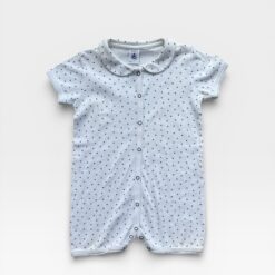 PETIT BATEAU White & Blue Playsuit - 18 months