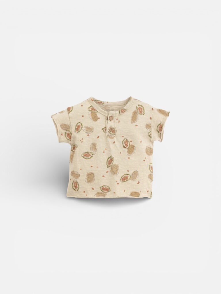 PLAY UP Beige & Green Tshirt - 9 months
