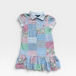 RALPH LAUREN Blue, Pink & Green Dress - 4 years