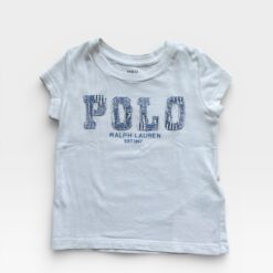 RALPH LAUREN White & Blue Tshirt - 3 years