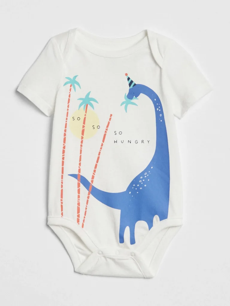 GAP White & Blue Bodysuit - 12 months/18 months