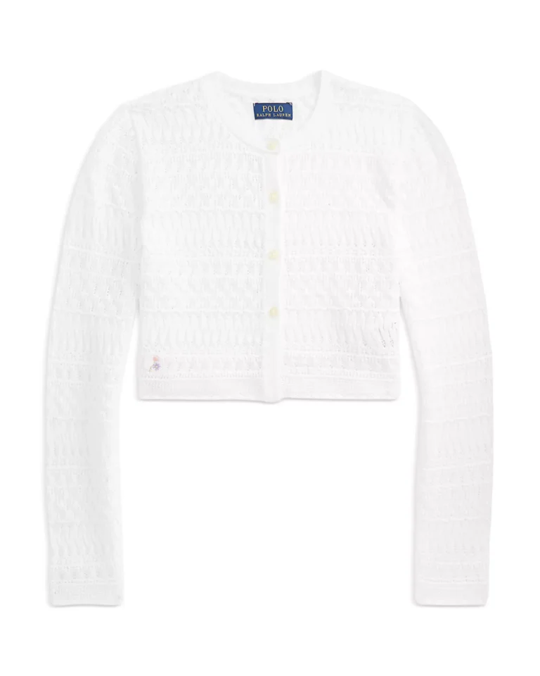 POLO RALPH LAUREN White Cardigan - 4 years