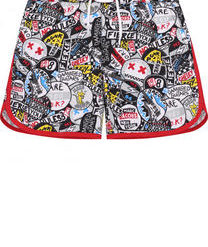 THE LITTLE MARC JACOBS Black, Red & White Swim Trunks - 10 years