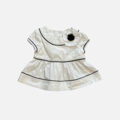 JANIE & JACK White & Black Blouse - 3 years