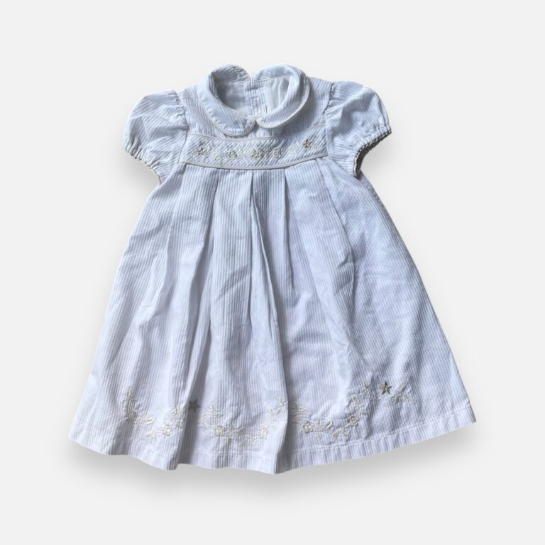 MAYORAL White & Beige Dress - 18 months/2 years