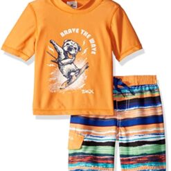 SKECHERS Orange & Blue Swimwear Set - 12 months