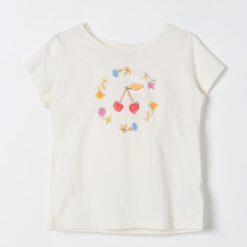 BONPOINT Off-white & Yellow Tshirt - 8 years