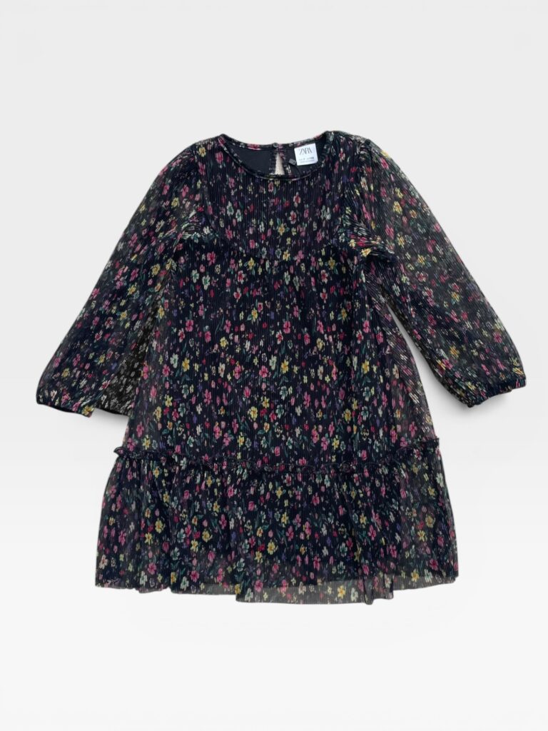 ZARA Black & Pink Dress - 7 years