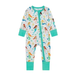 BIRD & BEAN Green & White Pyjamas - 12 months/18 months