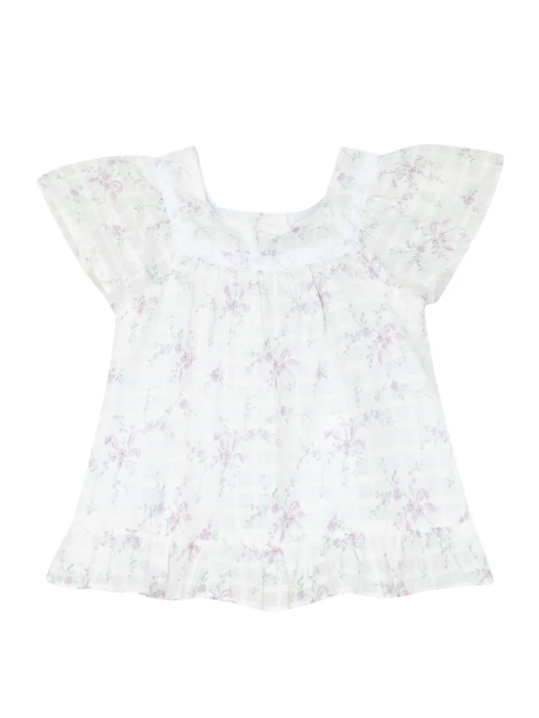 TARTINE ET CHOCOLAT White & Purple Blouse - 3 years