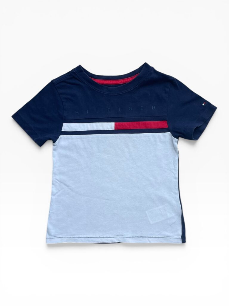 TOMMY HILFIGER Blue & White Tshirt - 2 years/3 years