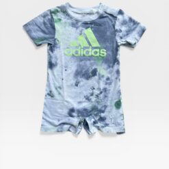 ADIDAS Blue & Green Romper - 18 months