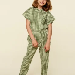 A MONDAY IN COPENHAGEN Green & Off-white Jumpsuit - 2 years