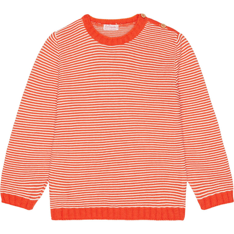 LA COQUETA Orange & White Jumper - 7 years