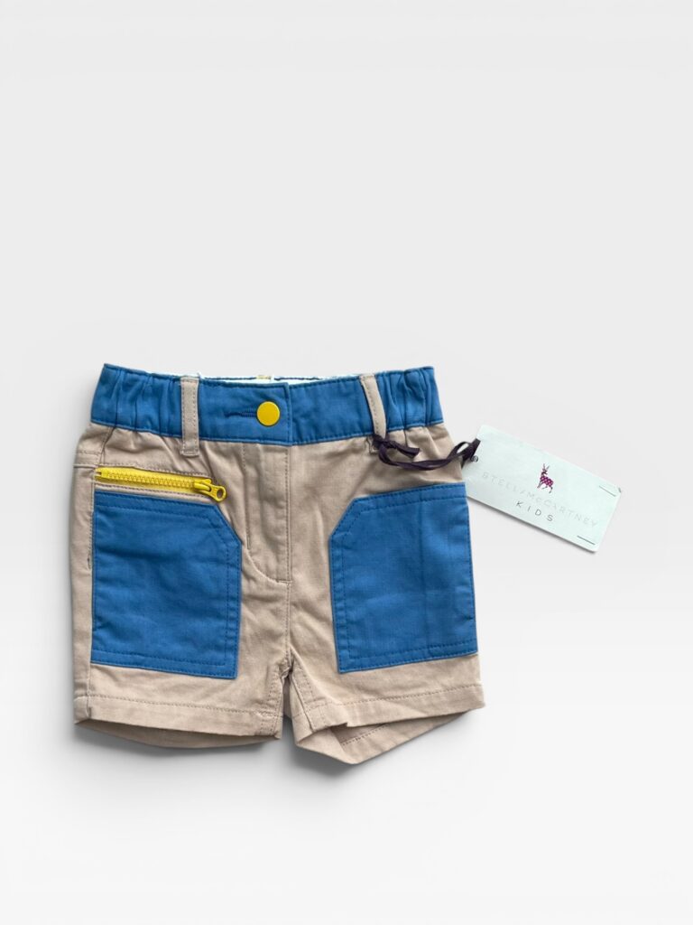 STELLA MCCARTNEY Beige & Blue Shorts - 6 months