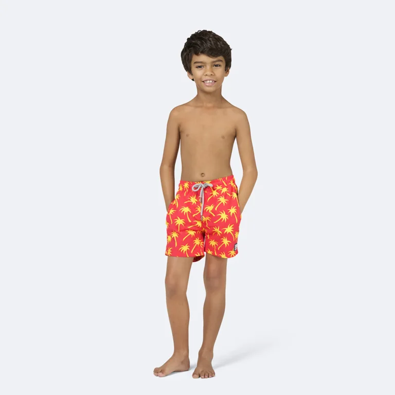TOM & TEDDY Pink & Yellow Swim Trunks - 3 years/4 years