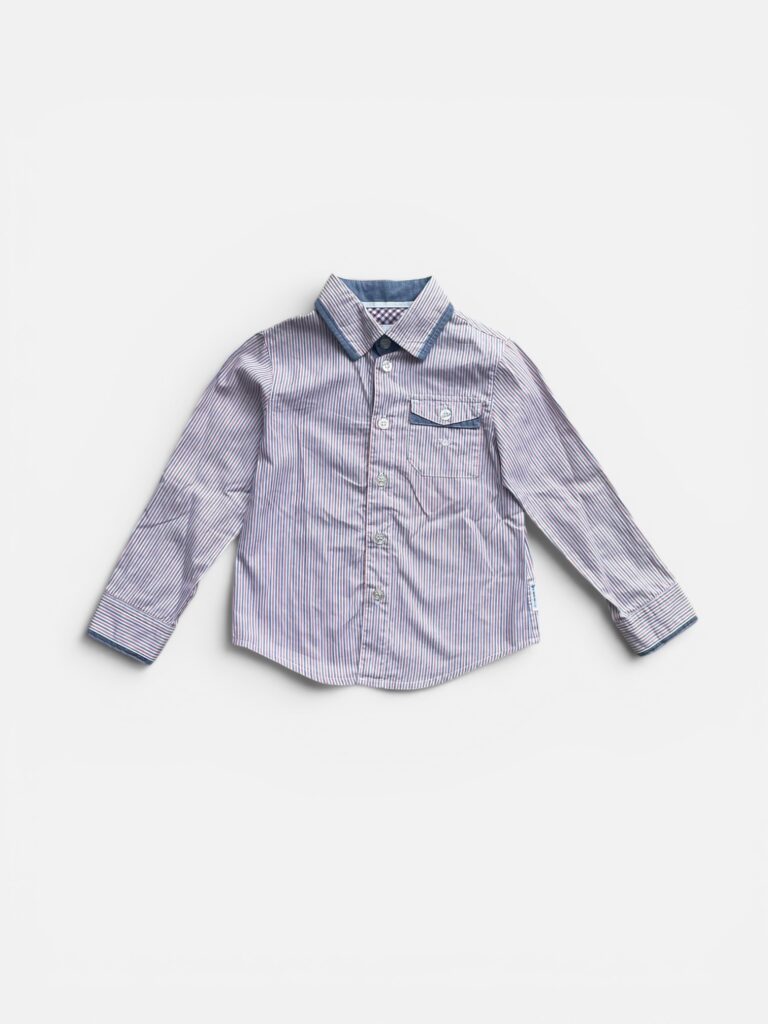 ARMANI Red, Blue & White Shirt - 2 years