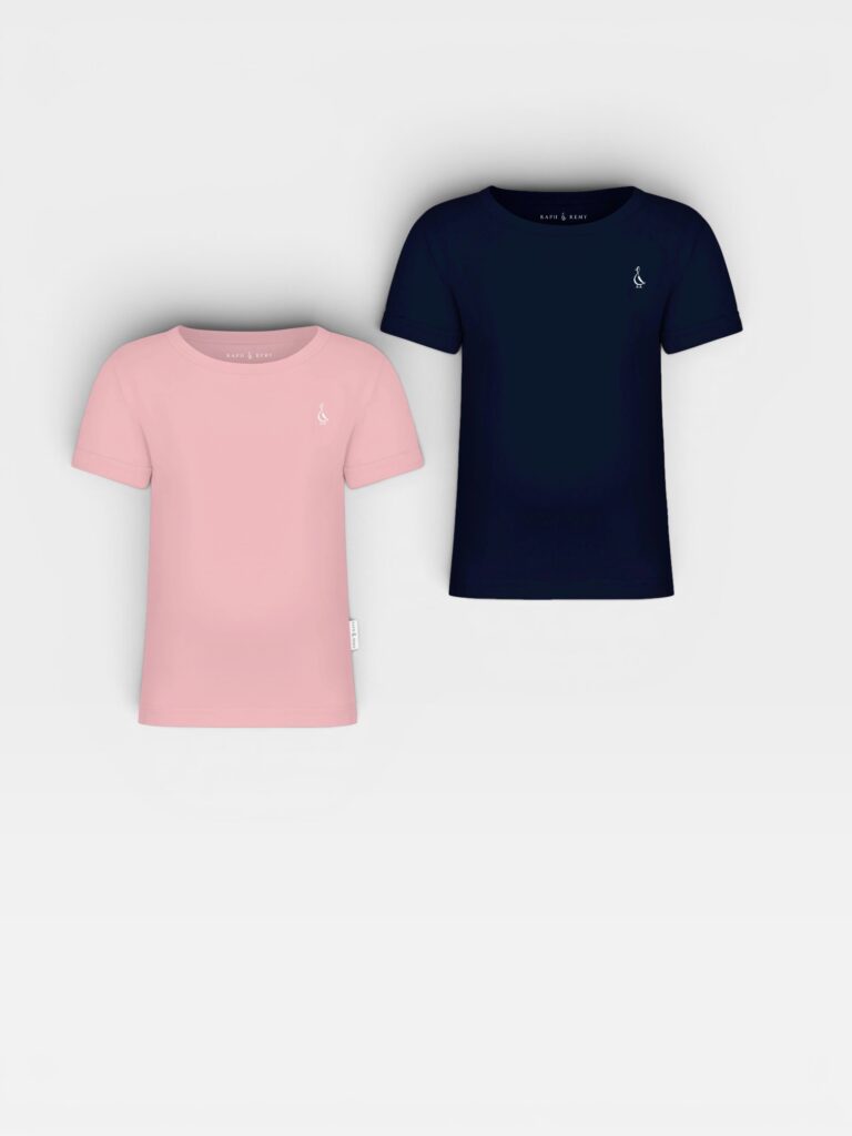 RAPH&REMY Pink & White Tshirt & Pack Of 2 - 3 months/6 months