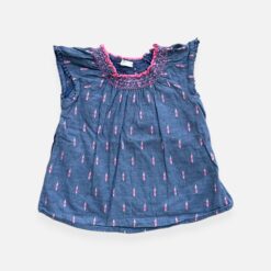 UNITED COLORS OF BENETTON Blue & Pink Blouse - 6 months/9 months