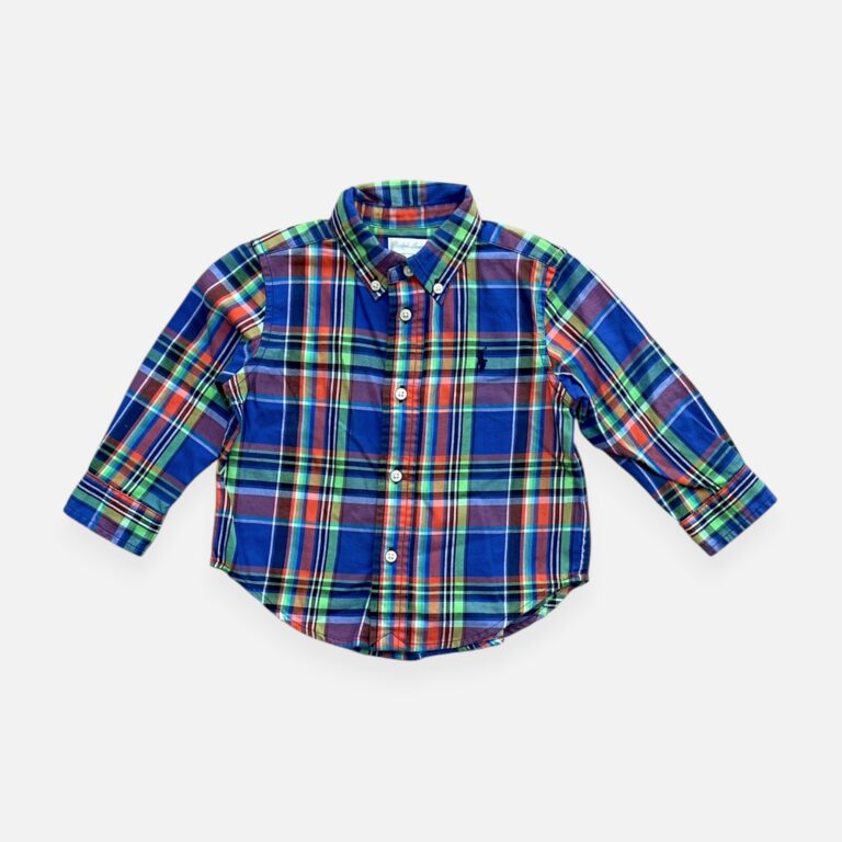 RALPH LAUREN Blue & Pink Shirt - 2 years