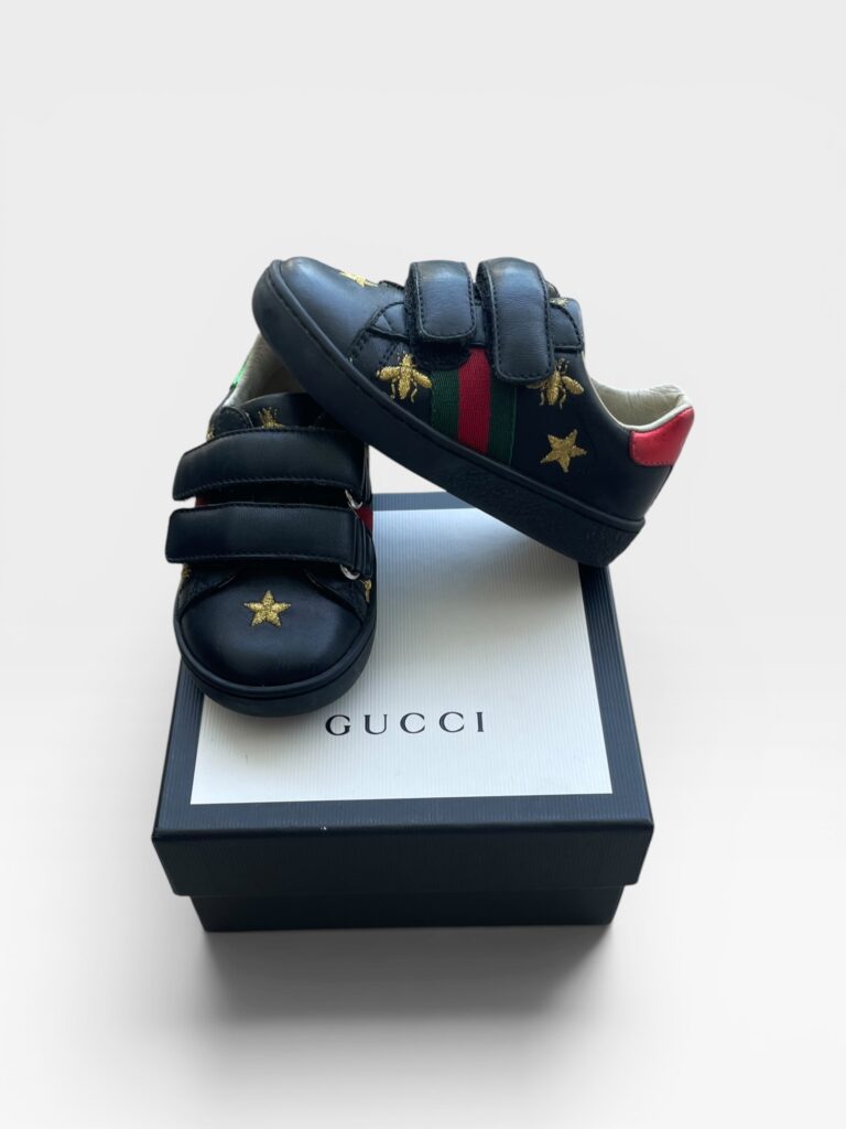 GUCCI Black & Gold Shoes - EU21