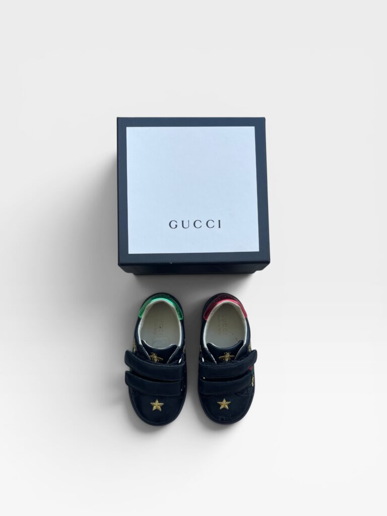 GUCCI Black & Gold Shoes - EU21